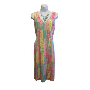 Lilly Pulitzer VTG Snapdragon Dragonfly Silk Dress